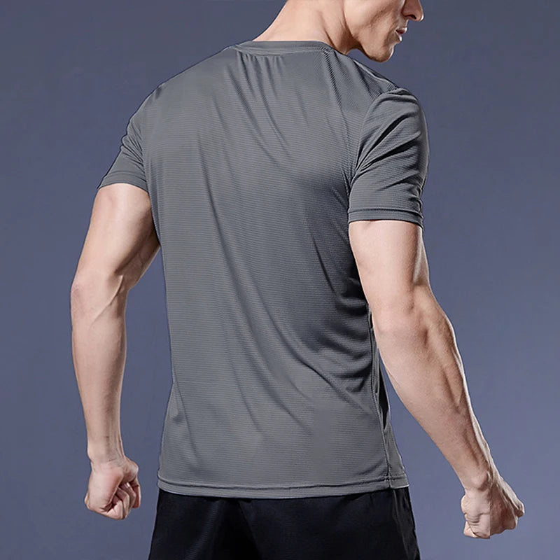 Men’s Quick-Dry Sports T-Shirt – Lightweight Running, Soccer, Gym Compression Shirt