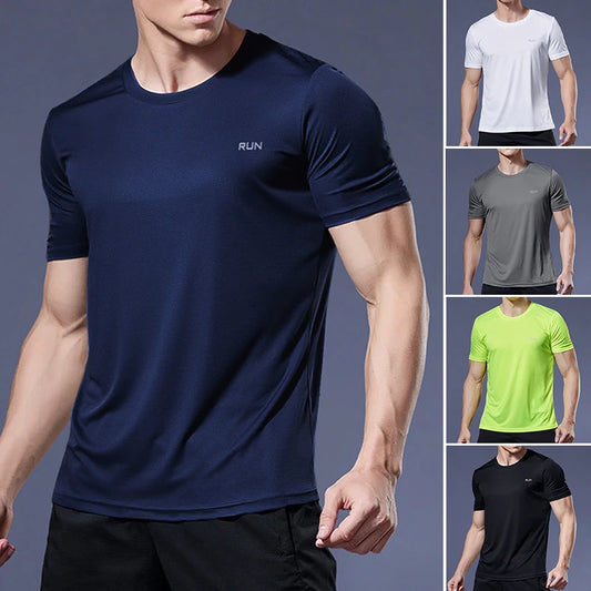 Men’s Quick-Dry Sports T-Shirt – Lightweight Running, Soccer, Gym Compression Shirt
