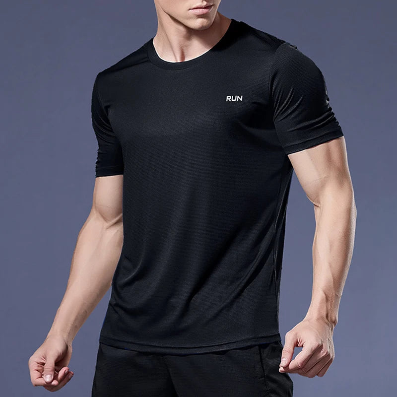 Men’s Quick-Dry Sports T-Shirt – Lightweight Running, Soccer, Gym Compression Shirt